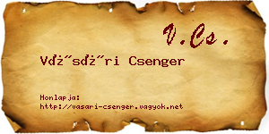 Vásári Csenger névjegykártya